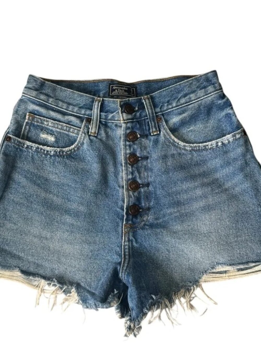 ABERCROMBIE & FITCH - High waisted Button Fly Washed light blue 25 / 0 - Picture 5 of 5
